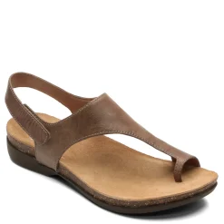 Dansko Women's , Reece Thong Sandal Stone Waxy Burnished