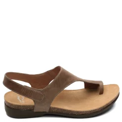 Dansko Women's , Reece Thong Sandal Stone Waxy Burnished