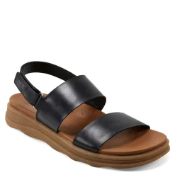 Online Earth Women's , Leah Sandal Black