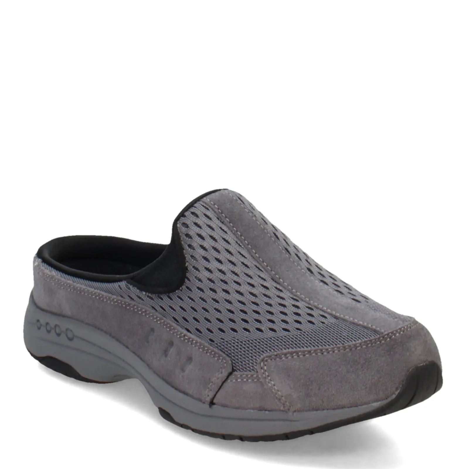Best Easy Spirit Women's , Traveltime Classic Clog Dark Gray Suede