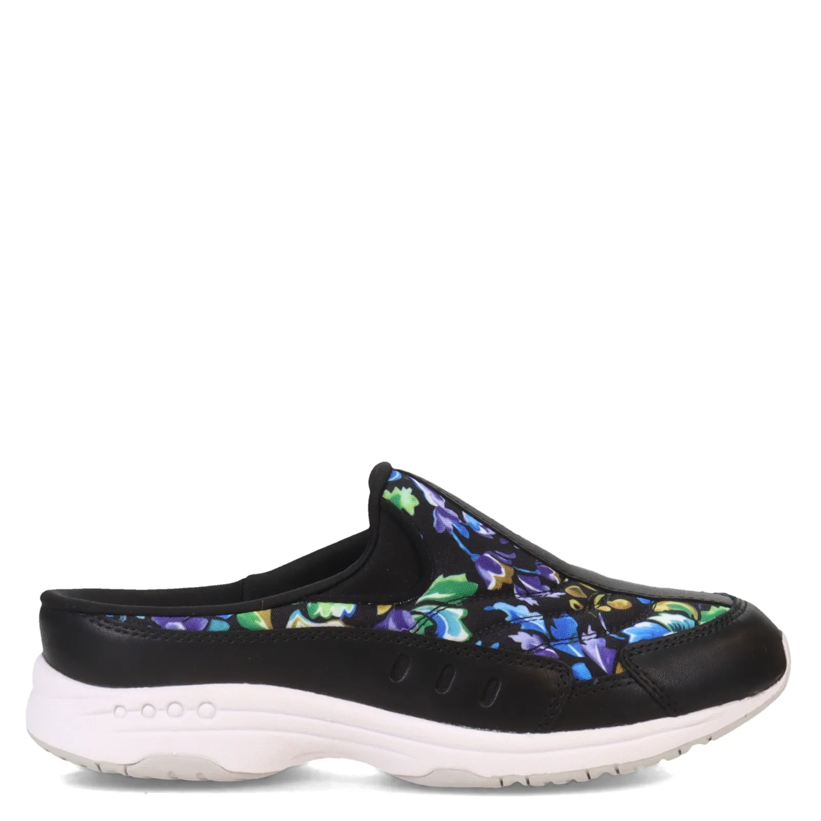 Hot Easy Spirit Women's , Traveltime Classic Clog Black Blue Purple Floral