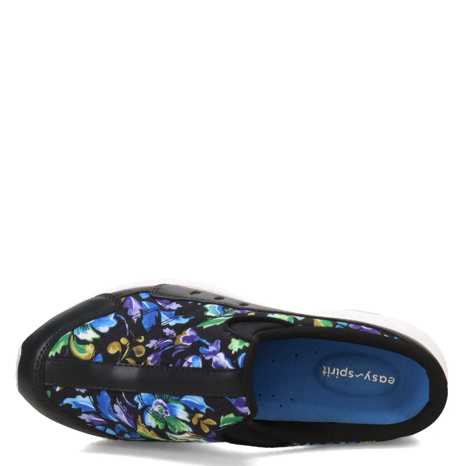 Hot Easy Spirit Women's , Traveltime Classic Clog Black Blue Purple Floral