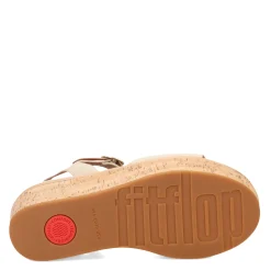 Outlet FitFlop Women's , Eloise Cork Wrap Strap Sandal Beige