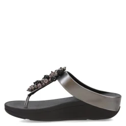 Outlet FitFlop Women's , Fino Bauble Toe-Post Sandal Pewter Black