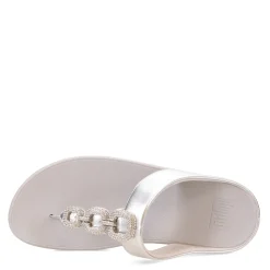 Discount FitFlop Women's , Fino Crystal Chain Toe-Post Sandal Silver