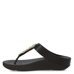 Best FitFlop Women's , Fino Crystal Chain Toe-Post Sandal Black