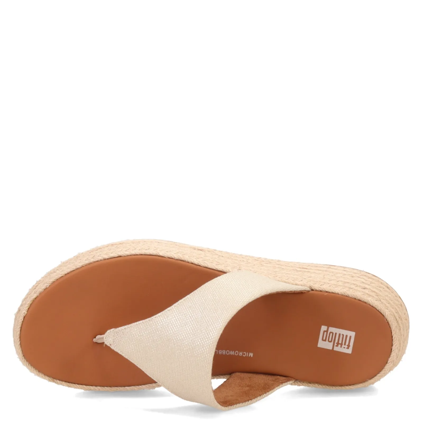 New FitFlop Women's , F-Mode Espadrille Glitz Thong Sandal Ivory