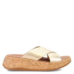 New FitFlop Women's , F-Mode Flatform Cross Slide Platinum