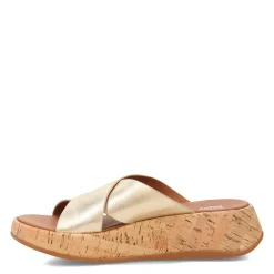 New FitFlop Women's , F-Mode Flatform Cross Slide Platinum