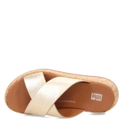 New FitFlop Women's , F-Mode Flatform Cross Slide Platinum
