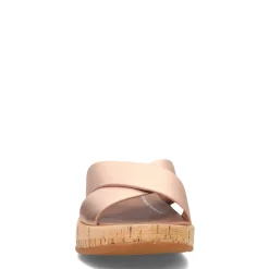 FitFlop Women's , F-Mode Flatform Cross Slide Rose Gold