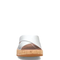 FitFlop Women's , F-Mode Flatform Cross Slide Silver