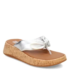 Sale FitFlop Women's , F-Mode Twist Flatform Thong Sandal Silver