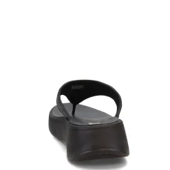 Outlet FitFlop Women's , F-Mode Woven Flatform Toe Post Sandal Black