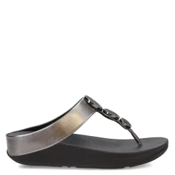 FitFlop Women's , HALO Bead-Circle Toe-Post Sandal Pewter