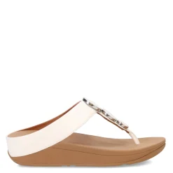 New FitFlop Women's , Halo Beaded Circle Toe-Post Sandal Urban White