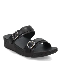 FitFlop Women's , Lulu Adjustable Buckle Slide Sandal Black