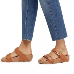 FitFlop Women's , Lulu Adjustable Buckle Slide Sandal Light Tan