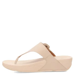 Outlet FitFlop Women's , Lulu Covered Buckle Thong Sandal Beige
