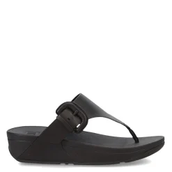 Clearance FitFlop Women's , Lulu Covered Buckle Thong Sandal Black