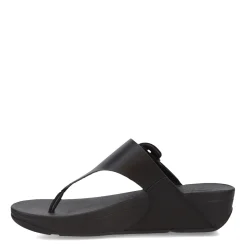 Clearance FitFlop Women's , Lulu Covered Buckle Thong Sandal Black