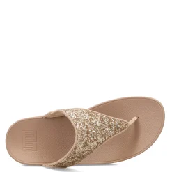 Best FitFlop Women's , Lulu Glitter Thong Sandal Latte Beige