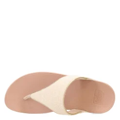 Online FitFlop Women's , Lulu Shimmerweave Thong Sandal Beige