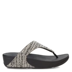 Online FitFlop Women's , Lulu Shimmerweave Thong Sandal Black