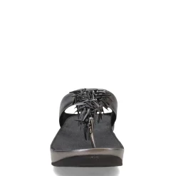 Hot FitFlop Women's , Rumba Beaded Metallic Toe-Post Sandal Pewter Black