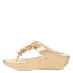 Sale FitFlop Women's , Rumba Beaded Metallic Toe-Post Sandal Platinum