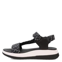 Outlet FitFlop Women's , Surff Art-Webbing Back-Strap Sandal Black
