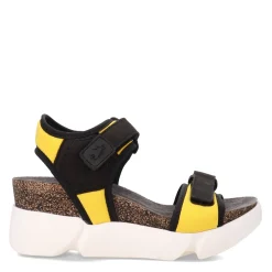 Hot Fly London Women's , Sigo Sandal Black Yellow