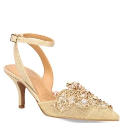 New J Renee Women's , Desdemona Pump Gold Glitter