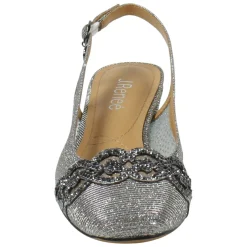 Hot J Renee Women's , Faleece Pump Pewter Glitter