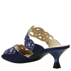 Discount J Renee Women's , Francie Sandal Navy Satin