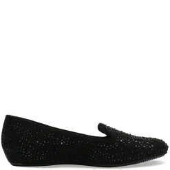 New J Renee Women's , Hanuko Flat Black Suede