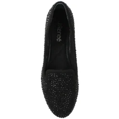 New J Renee Women's , Hanuko Flat Black Suede