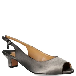 Discount J Renee Women's , Jenvey Sandal Grey Satin