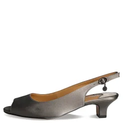 Discount J Renee Women's , Jenvey Sandal Grey Satin