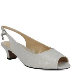 New J Renee Women's , Jenvey Sandal Silver Glitter