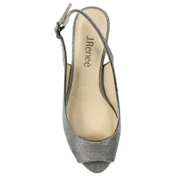 Online J Renee Women's , Jenvey Sandal Pewter Glitter