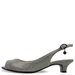 Hot J Renee Women's , Jenvey Sandal Pewter Glitter