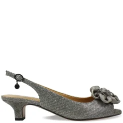 New J Renee Women's , Leonelle Sandal Pewter Glitter