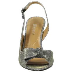 New J Renee Women's , Luanda Sandal Pewter Glitter