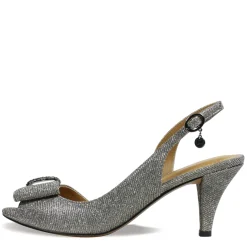 New J Renee Women's , Luanda Sandal Pewter Glitter