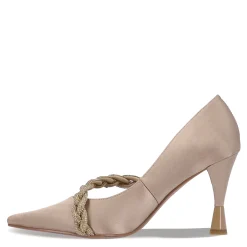 Best J Renee Women's , Nyomee Pump Beige Satin