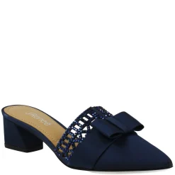 Sale J Renee Women's , Randa Mule Navy Satin