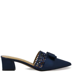 Sale J Renee Women's , Randa Mule Navy Satin