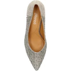 Outlet J Renee Women's , Rishna Pump Pewter Glitter