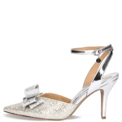 J Renee Women's , Shanaya Pump Silver Glitter